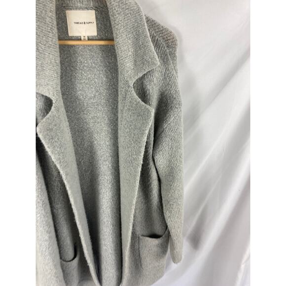 Thread & Supply Vita Jacket Cardigan Sweater - Grey Size Medium - Picture 9 of 14